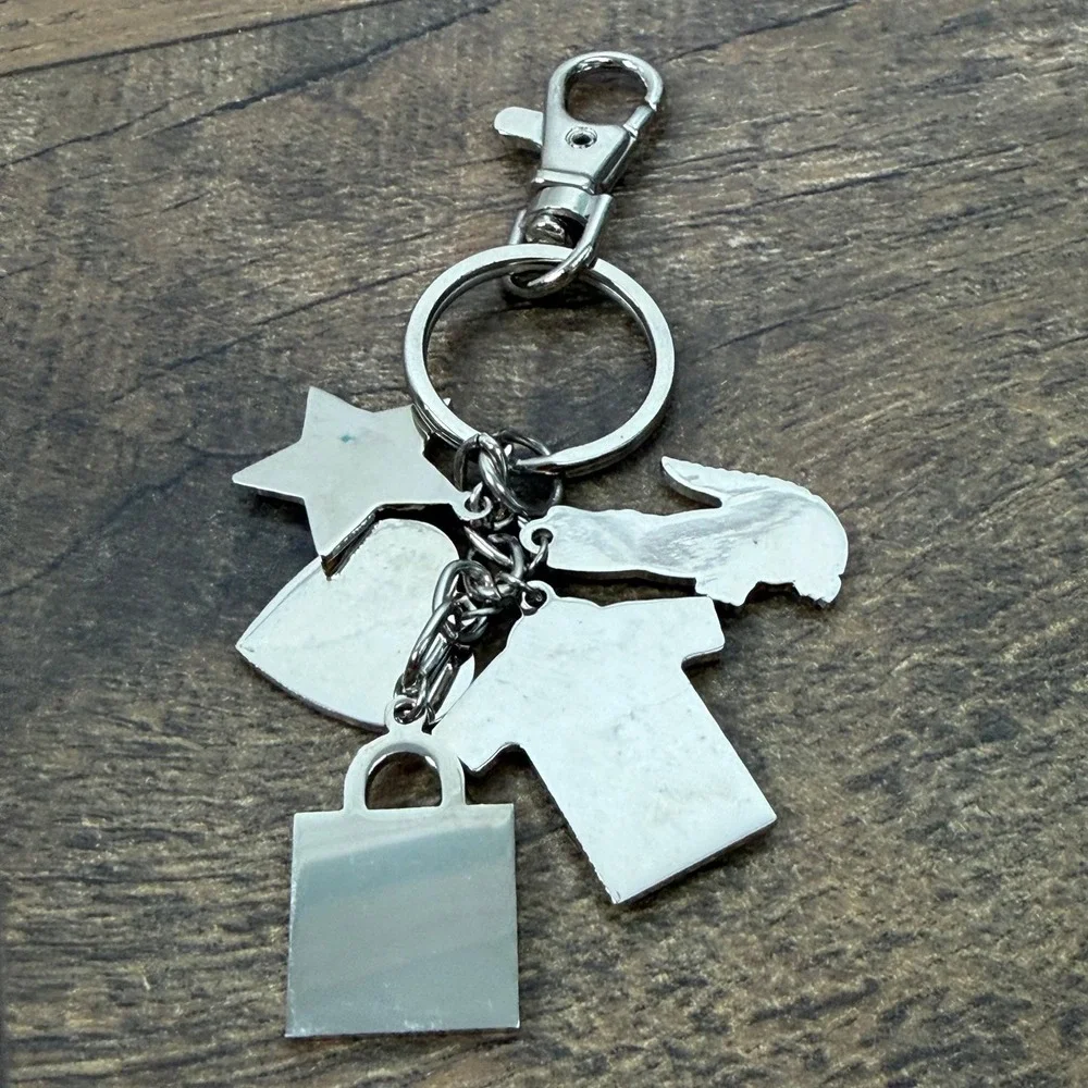 Lacoste Nordstrom TBD Enamel Charm Keychain Multicolor 5pc